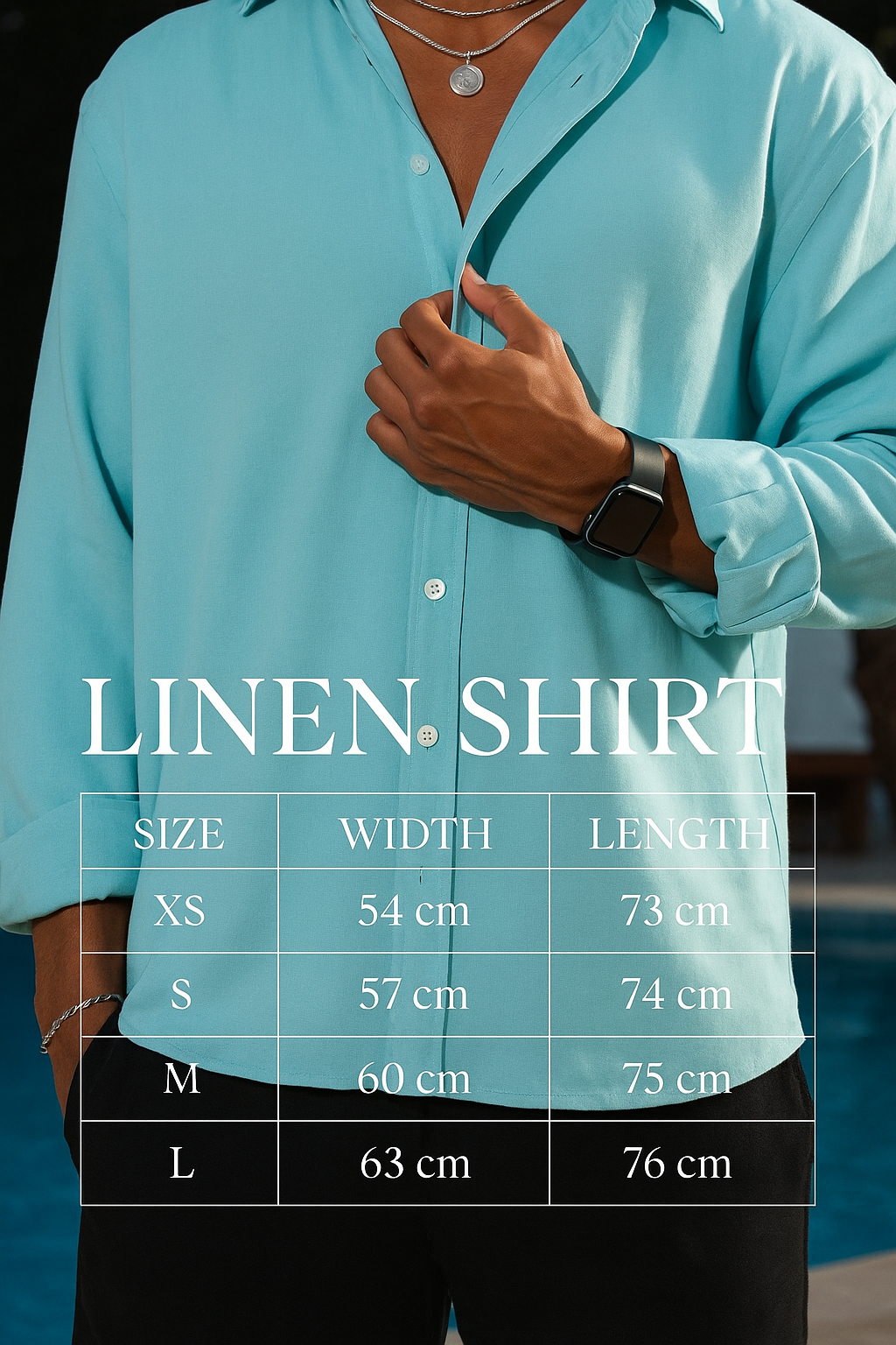 Aqua Linen Shirt