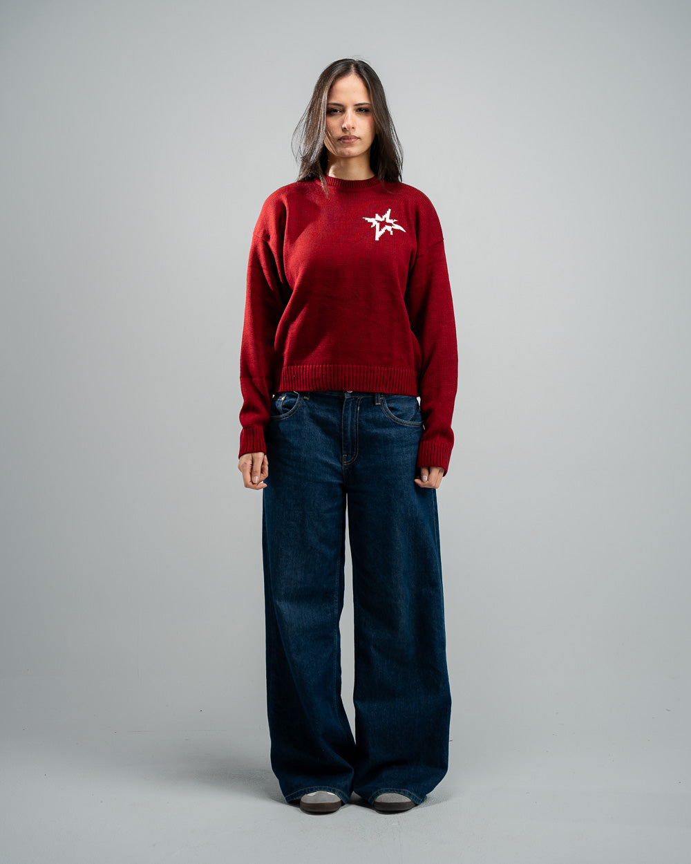 BURGUNDY KINTTED SWEATER