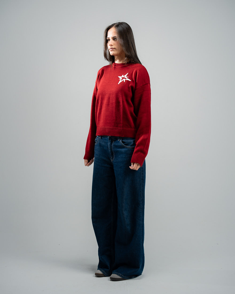 BURGUNDY KINTTED SWEATER