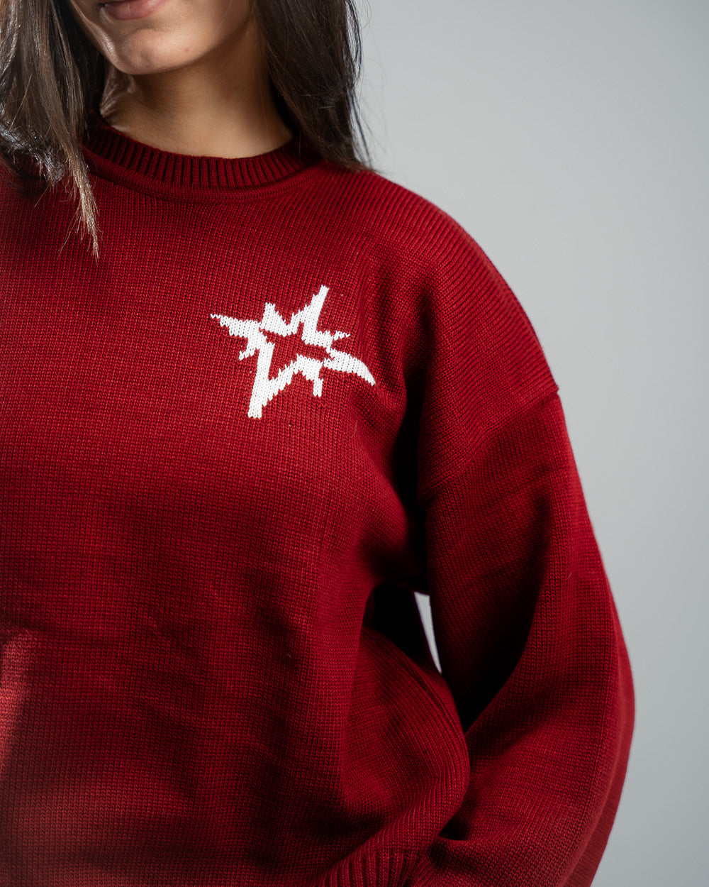 BURGUNDY KINTTED SWEATER