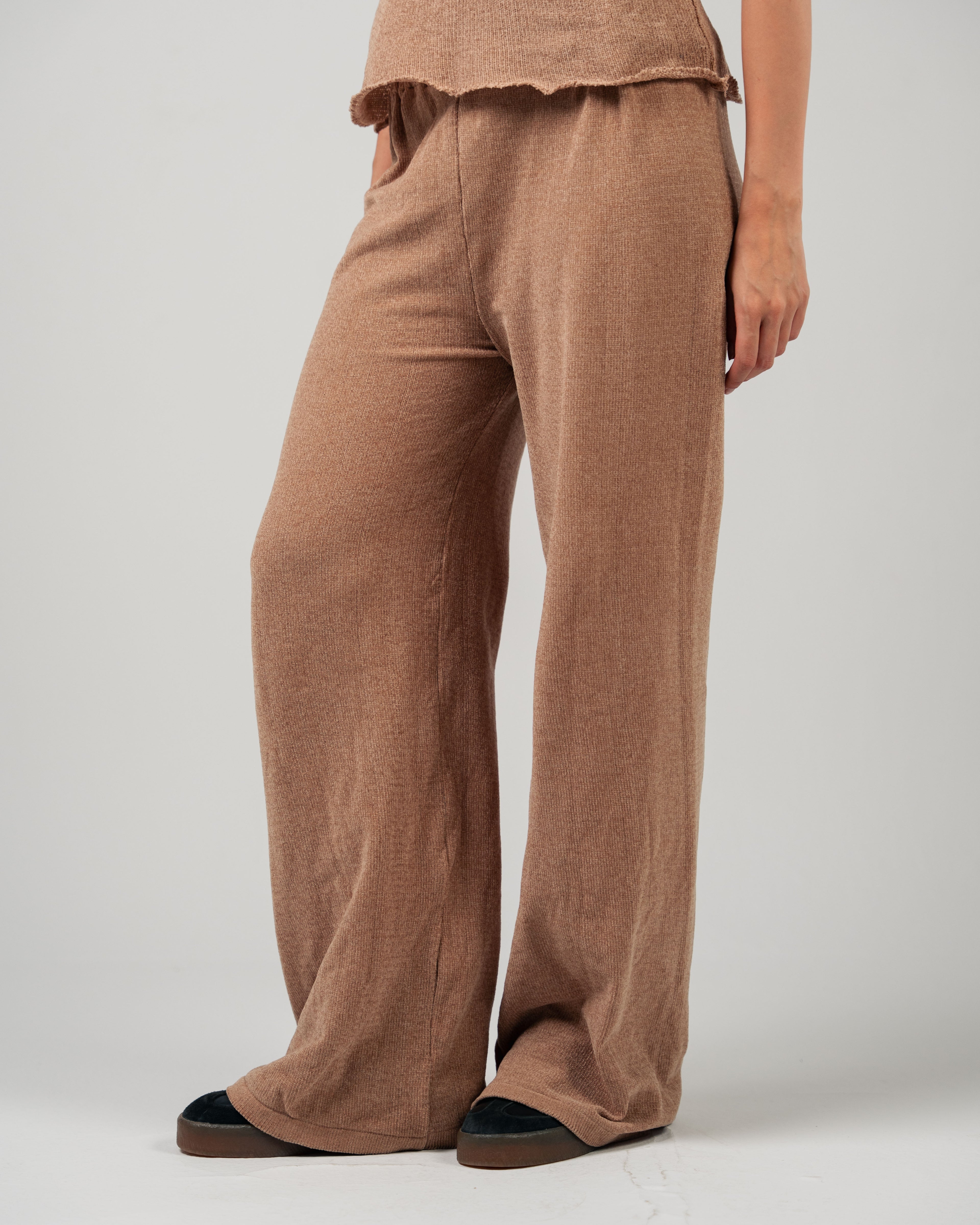 BROWN KNITTED PANT