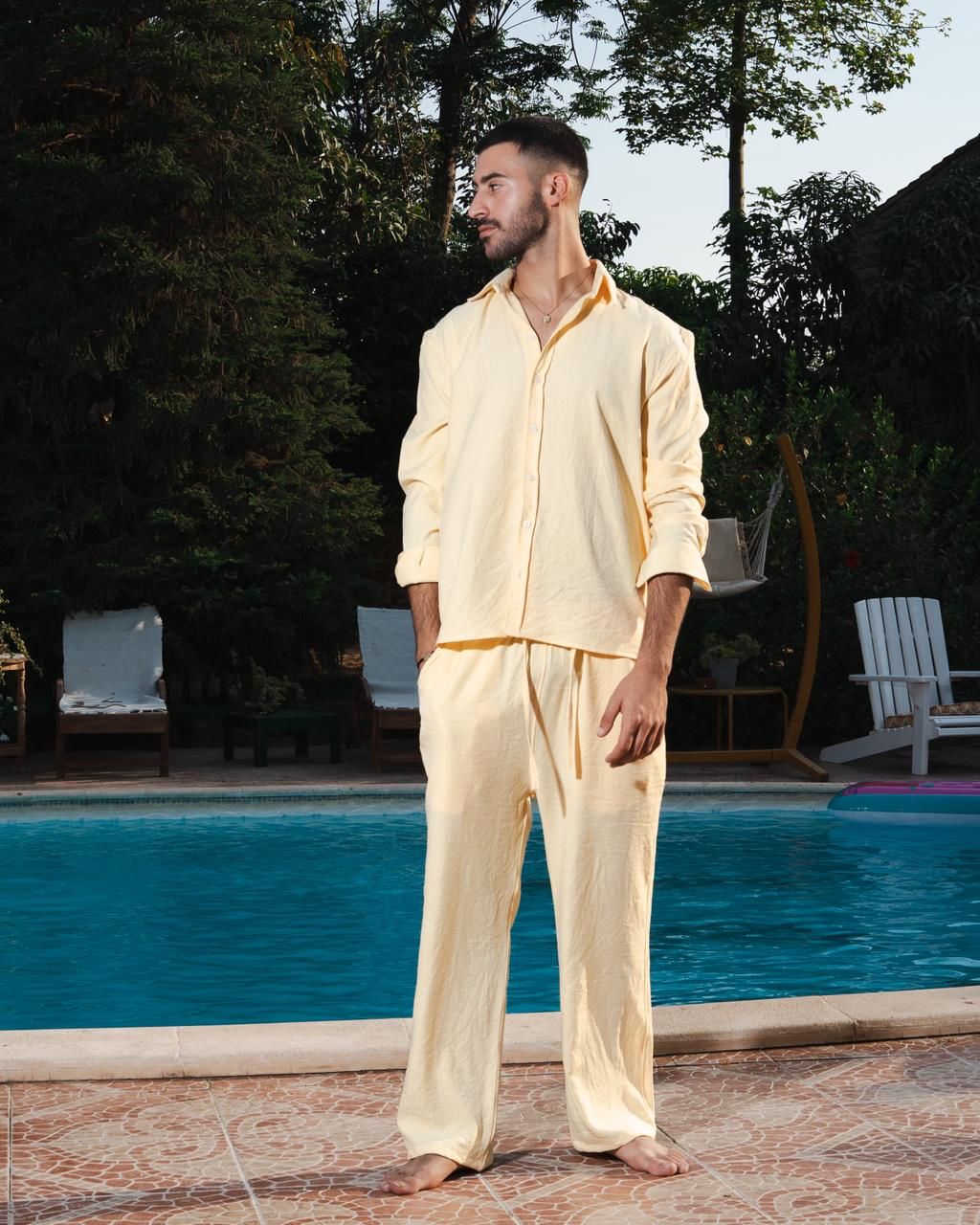 Vanilla Yellow Linen Shirt